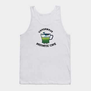 Vaporwave Aesthetic Great Wave Off Kanagawa Cafe Coffee Tea Tank Top